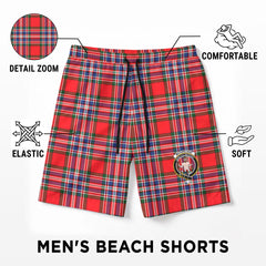 McFarlane Modern Tartan Crest Men's Beach Shorts