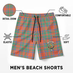 McKintosh Ancient Tartan Crest Men's Beach Shorts