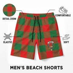 Moncrief Tartan Crest Men's Beach Shorts