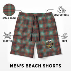 Scott Brown Ancient Tartan Crest Men's Beach Shorts