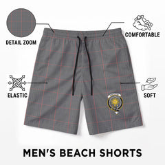 Shepherd Tartan Crest Men's Beach Shorts