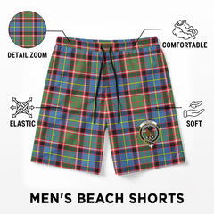 Stirling (of Keir) Tartan Crest Men's Beach Shorts