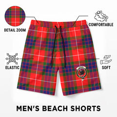 Tweedie Tartan Crest Men's Beach Shorts