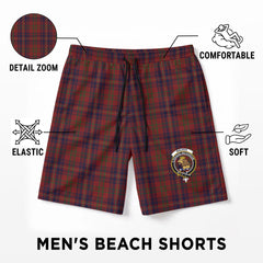 Walker Tartan Crest Men's Beach Shorts