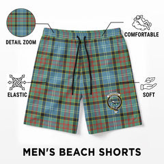 Walkinshaw Tartan Crest Men's Beach Shorts