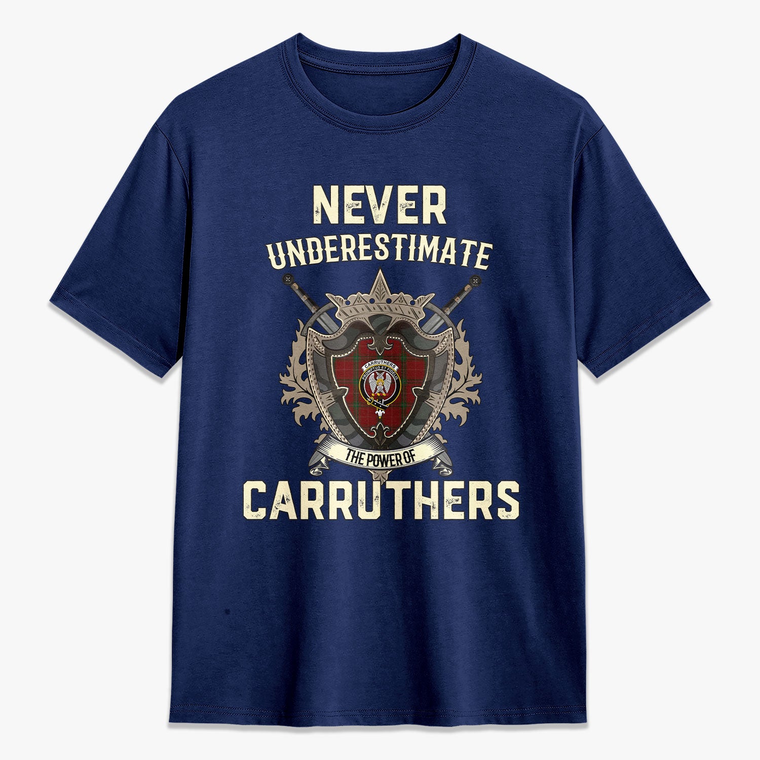 Carruthers Tartan Crest 2D T-shirt - Never Underestimate Style