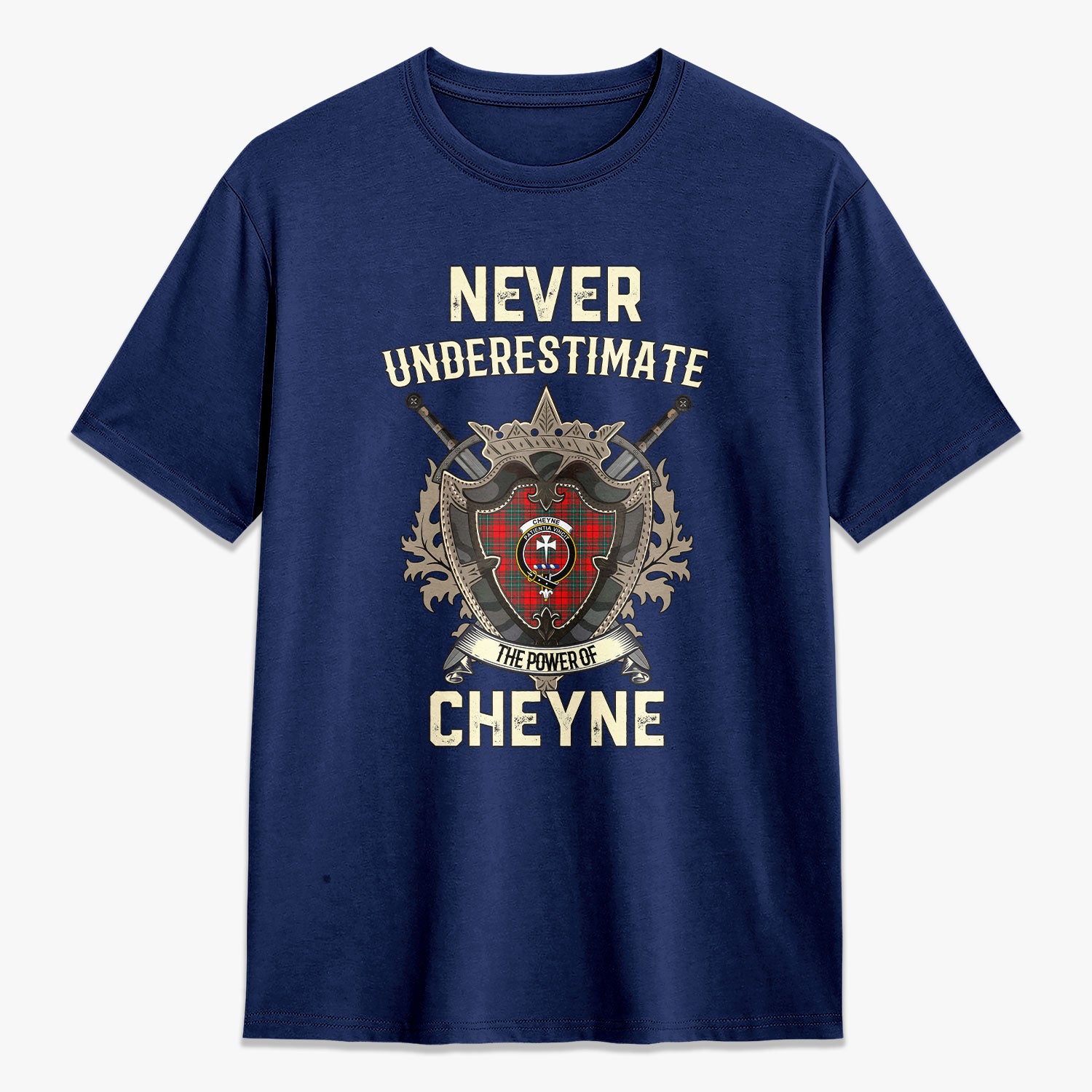 Cheyne Tartan Crest 2D T-shirt - Never Underestimate Style