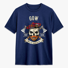 Gow (of Skeoch) Tartan Crest 2D T-shirt - Alba Skull Style