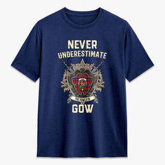 Gow (or McGouan) Tartan Crest 2D T-shirt - Never Underestimate Style