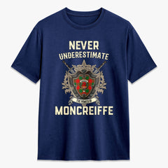 Moncreiffe (or Moncreiff) Tartan Crest 2D T-shirt - Never Underestimate Style