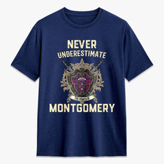 Montgomery Modern Tartan Crest 2D T-shirt - Never Underestimate Style