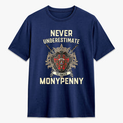 Monypenny Tartan Crest 2D T-shirt - Never Underestimate Style