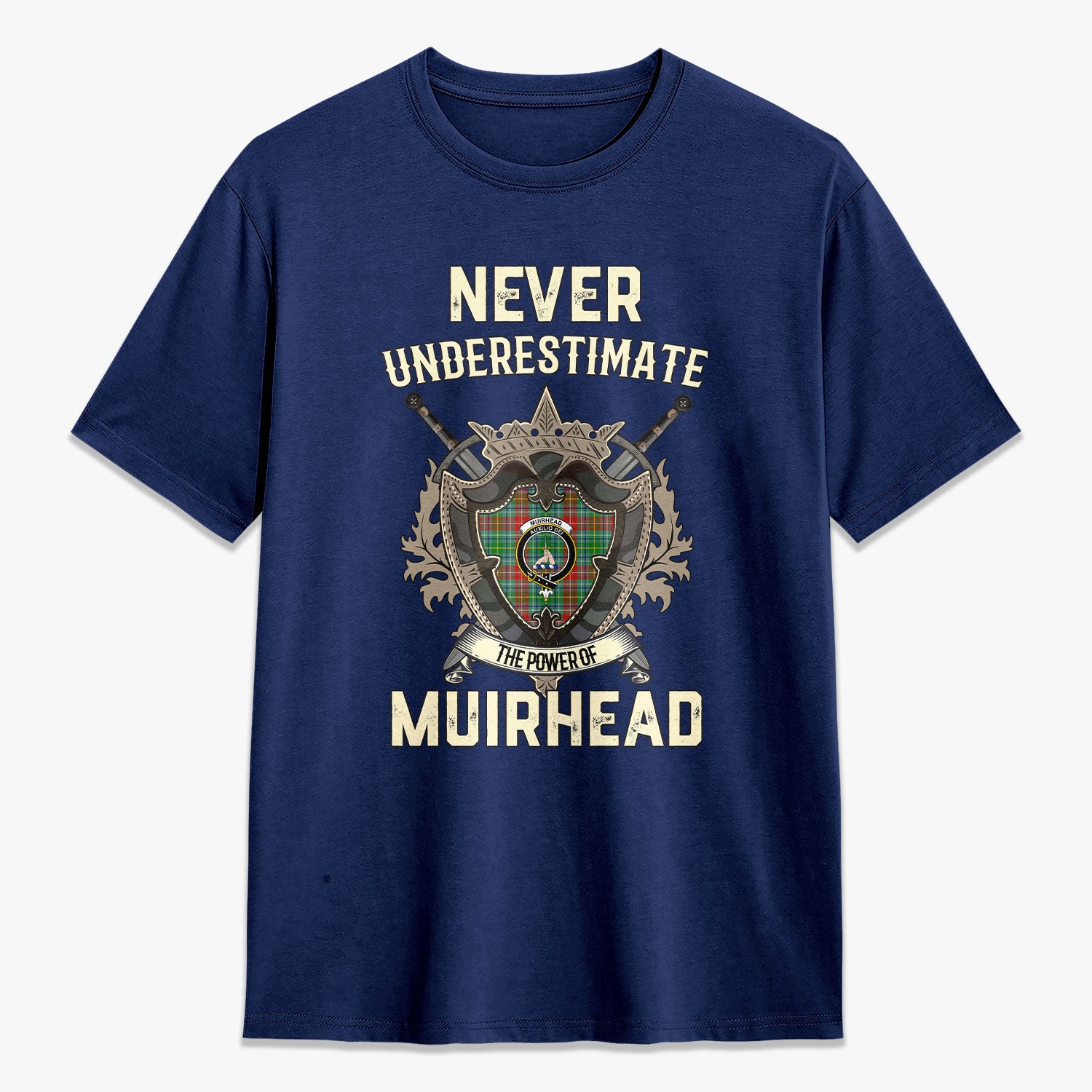 Muirhead Tartan Crest 2D T-shirt - Never Underestimate Style