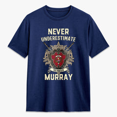 Murray of Tulloch Modern Tartan Crest 2D T-shirt - Never Underestimate Style
