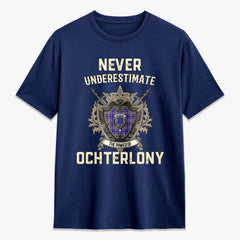 Ochterlony Tartan Crest 2D T-shirt - Never Underestimate Style