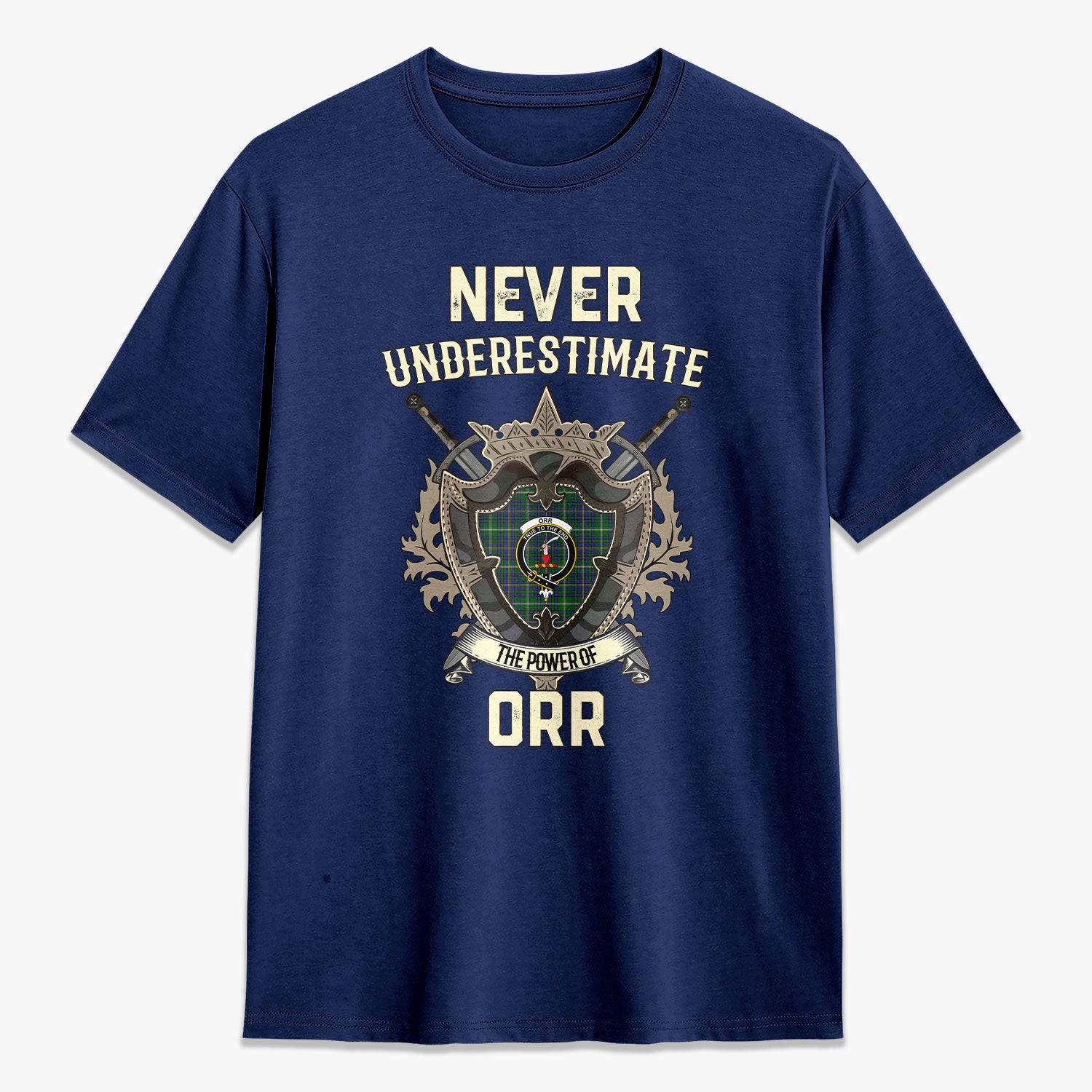 Orr Tartan Crest 2D T-shirt - Never Underestimate Style