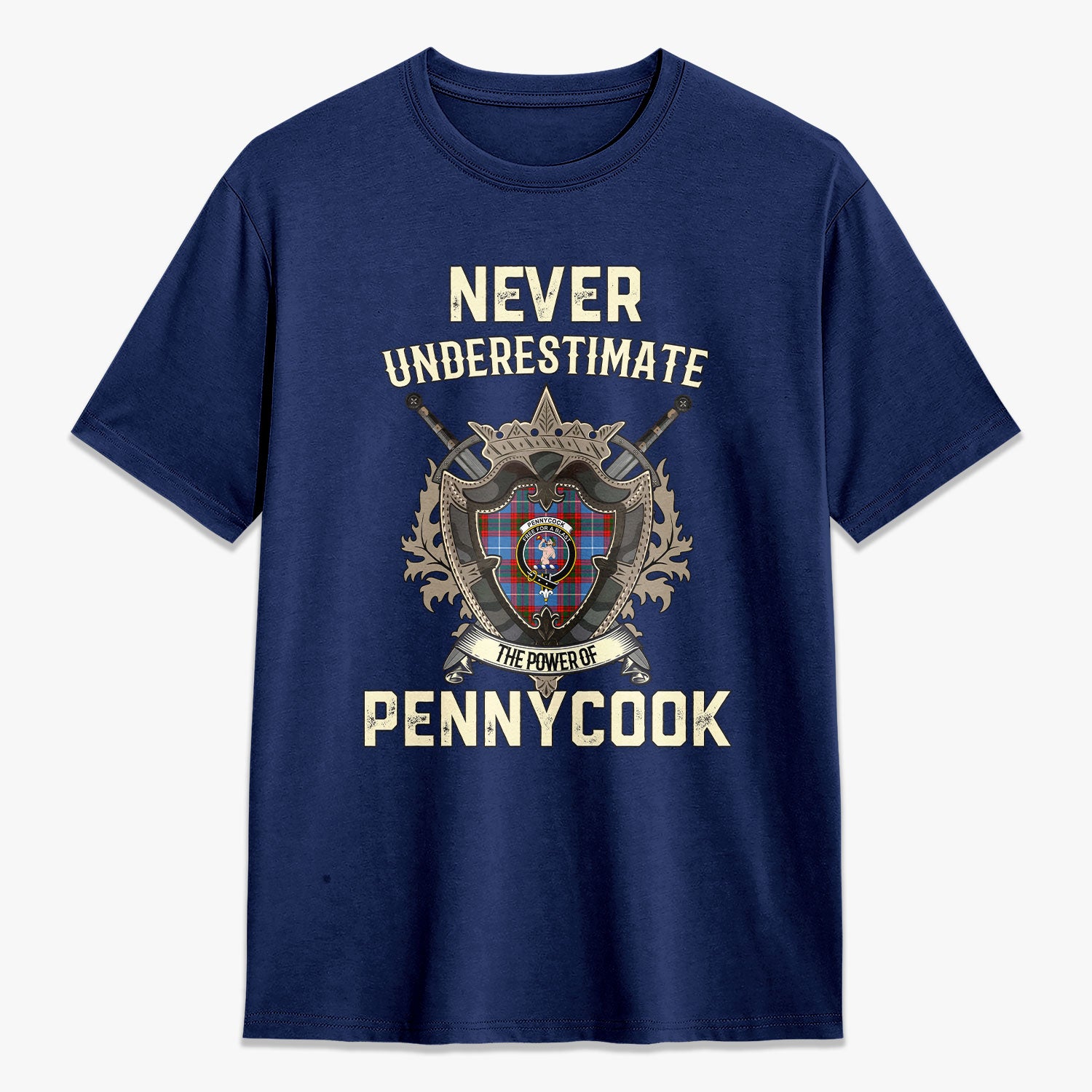 Pennycook Tartan Crest 2D T-shirt - Never Underestimate Style
