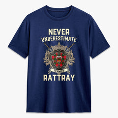 Rattray Modern Tartan Crest 2D T-shirt - Never Underestimate Style