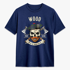 Wood Tartan Crest 2D T-shirt - Alba Skull Style