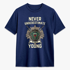 Young Modern Tartan Crest 2D T-shirt - Never Underestimate Style