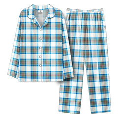 Stewart Muted Blue Tartan Pajama Set