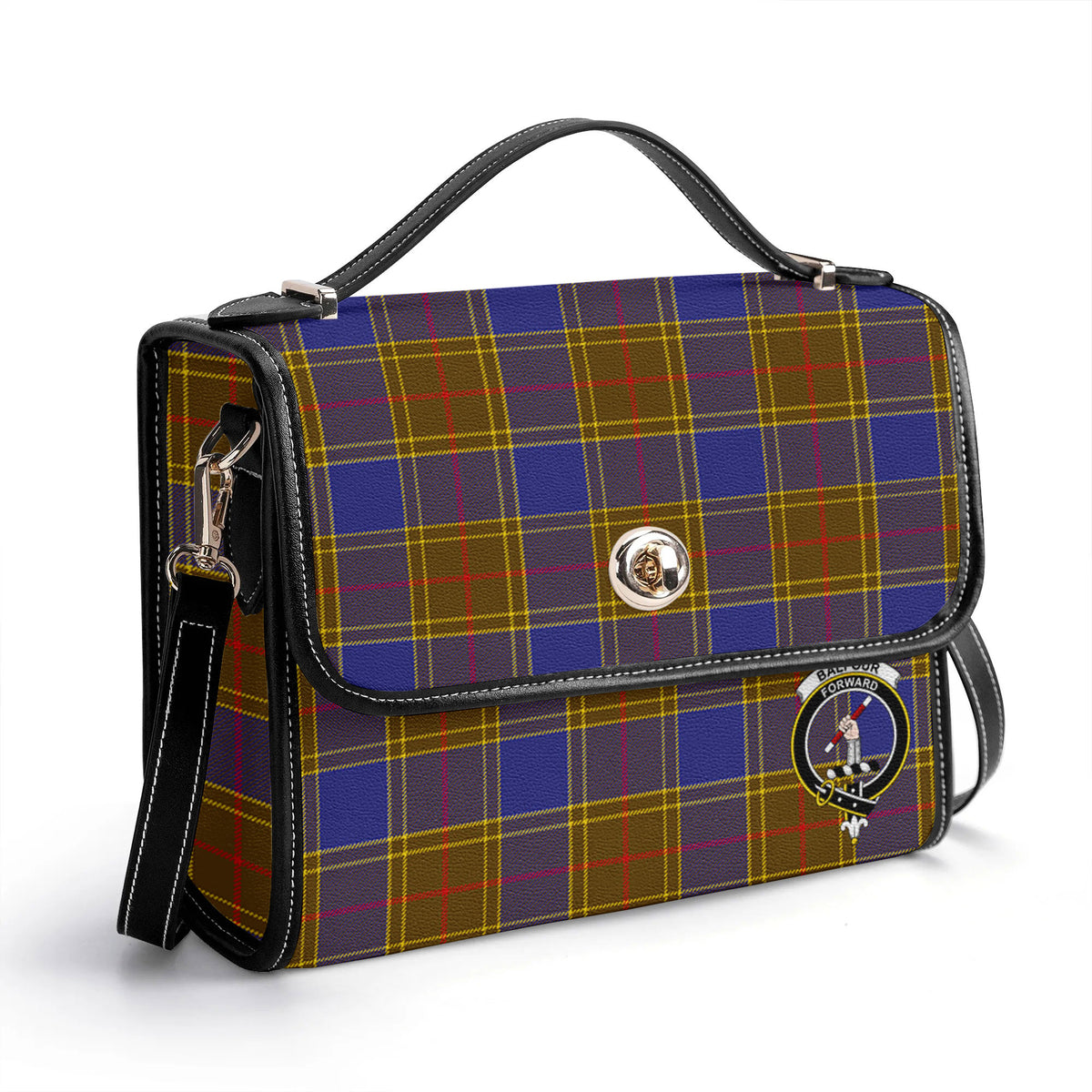 Balfour Modern Tartan Crest Satchel Bag
