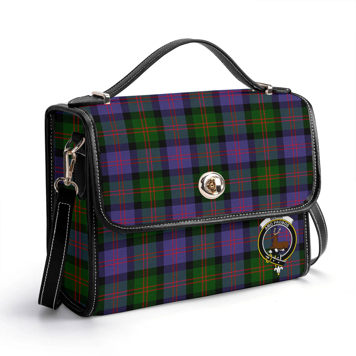 Blair Modern Tartan Crest Satchel Bag