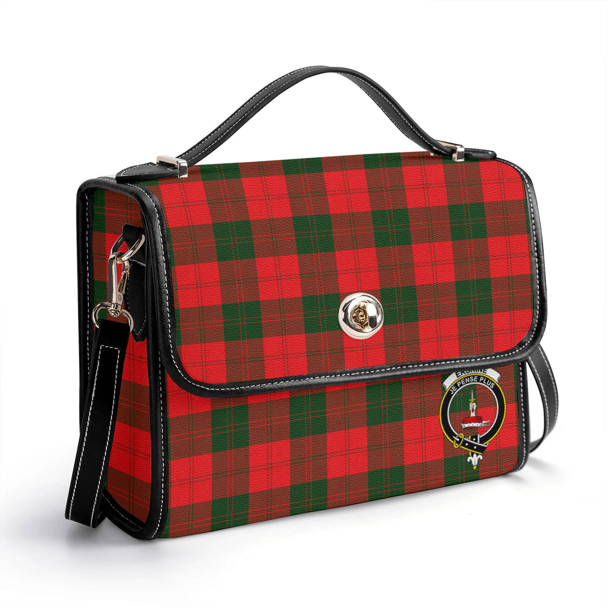 Erskine Modern Tartan Crest Satchel Bag