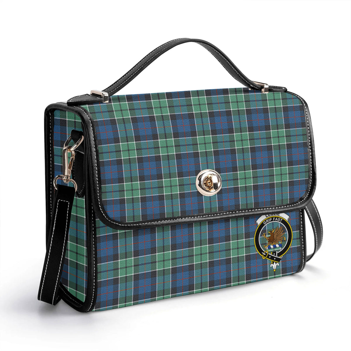 Leslie Hunting Ancient Tartan Crest Satchel Bag