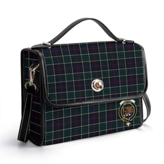 Leslie Hunting Modern Tartan Crest Satchel Bag