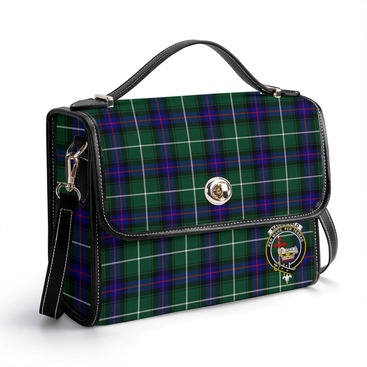 MacDonald of the Isles Hunting Modern Tartan Crest Satchel Bag