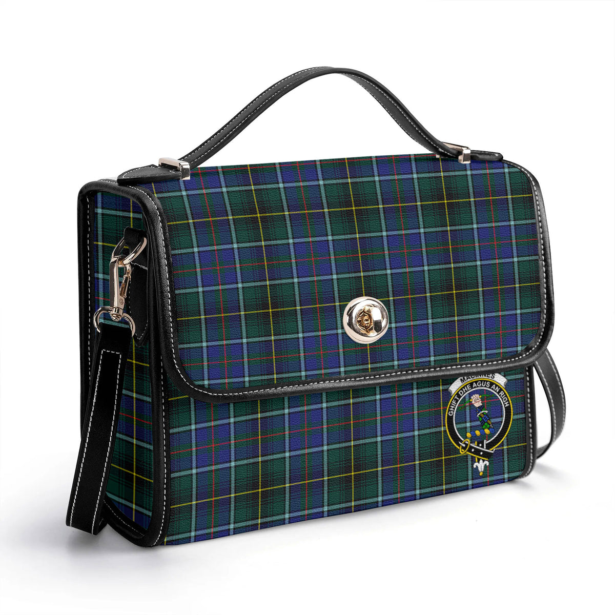 MacInnes Modern Tartan Crest Satchel Bag