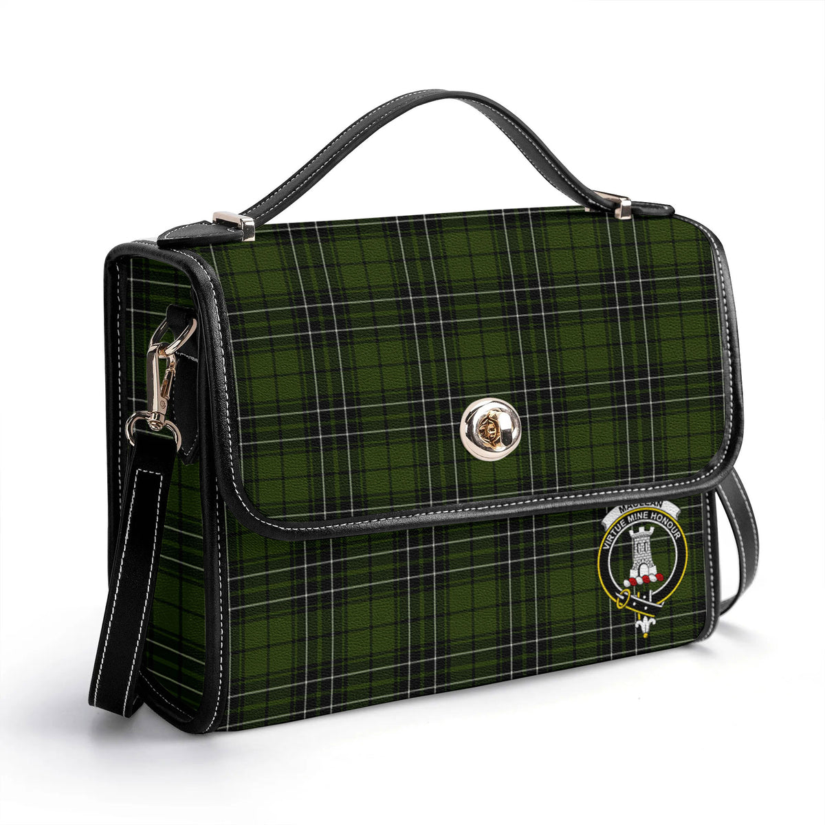 MacLean Hunting Tartan Crest Satchel Bag