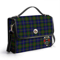 MacLeod of Harris Modern Tartan Crest Satchel Bag