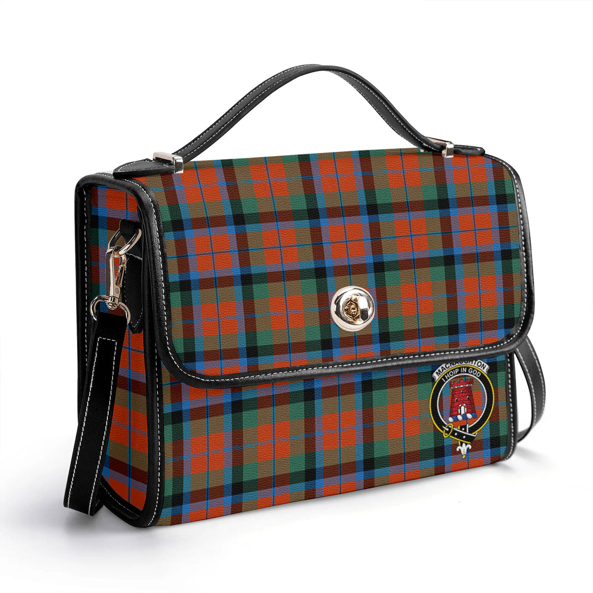 MacNaughton Ancient Tartan Crest Satchel Bag