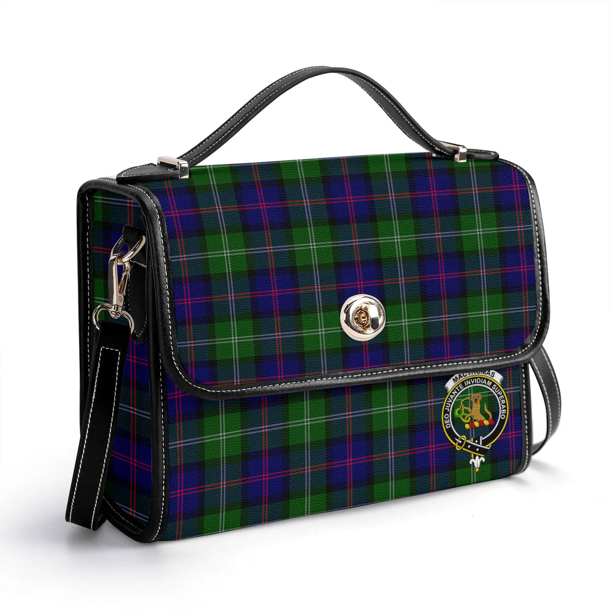 MacThomas Modern Tartan Crest Satchel Bag