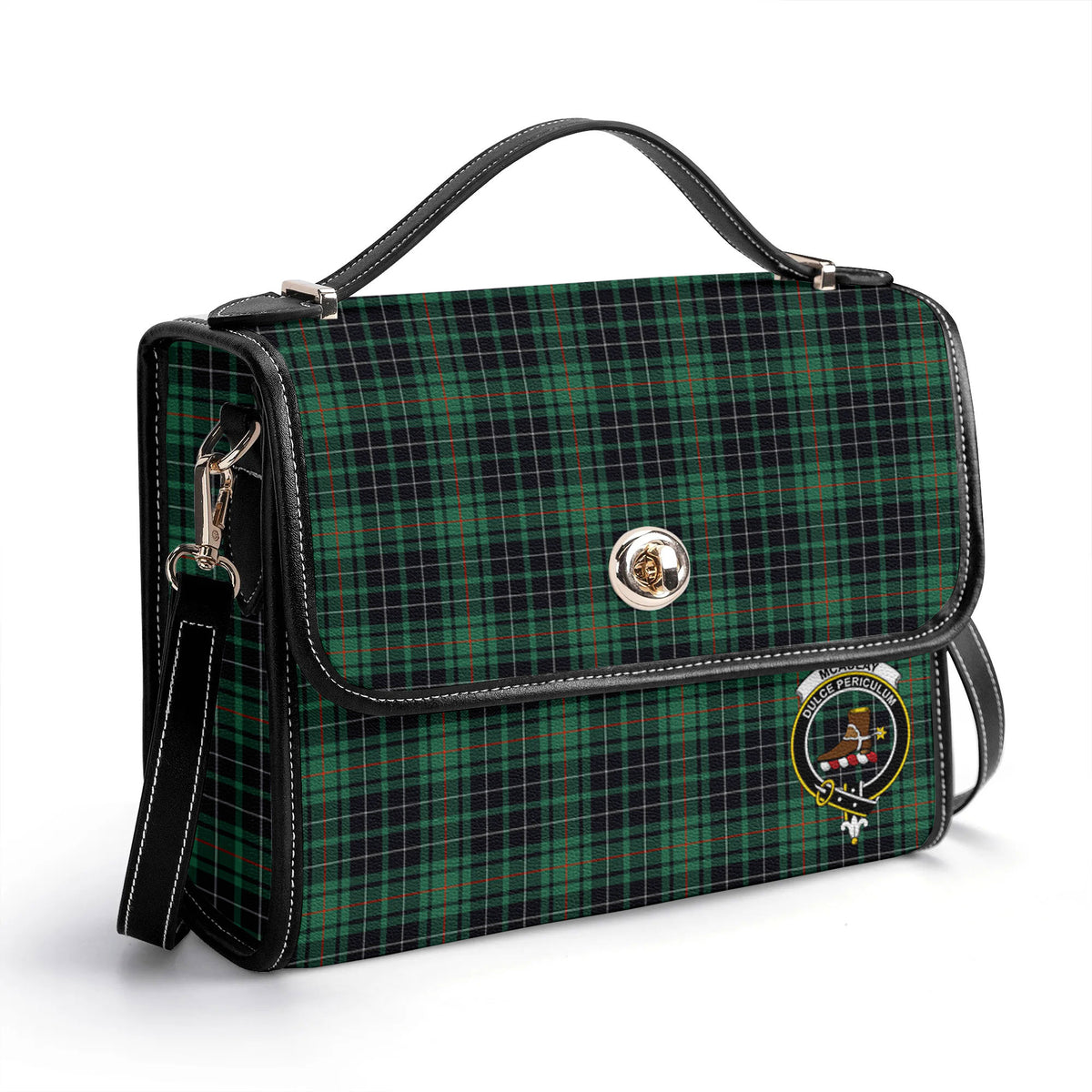 McAulay Hunting Ancient Tartan Crest Satchel Bag