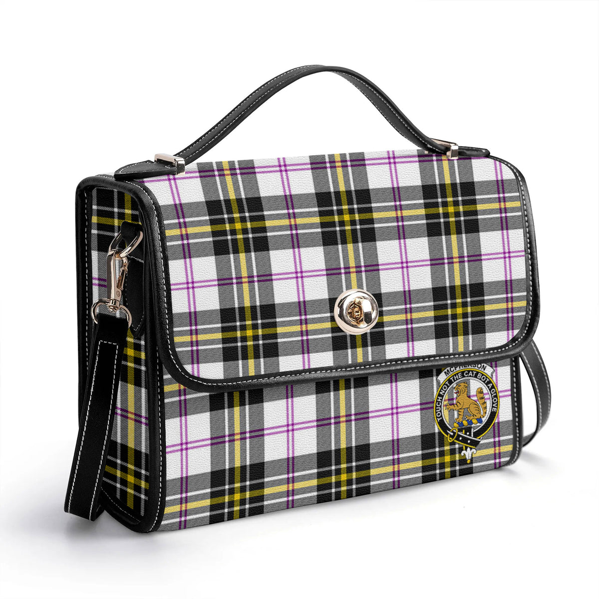 McPherson Dress Modern Tartan Crest Satchel Bag