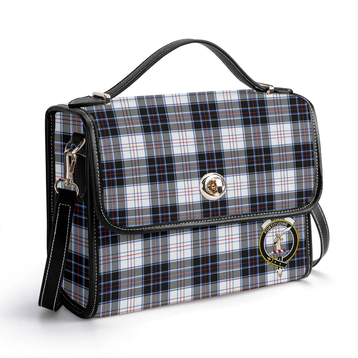 McRae Dress Modern Tartan Crest Satchel Bag