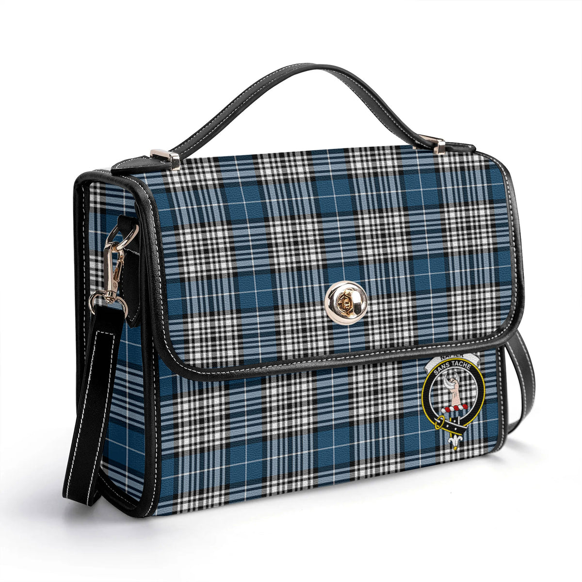 Napier Modern Tartan Crest Satchel Bag