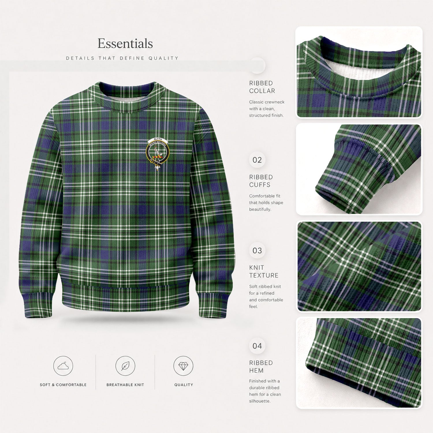 Blyth Tartan Crest Sweater