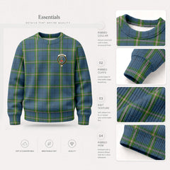 Clelland Tartan Crest Sweater