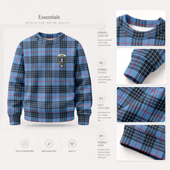 MacKay Blue Tartan Crest Sweater