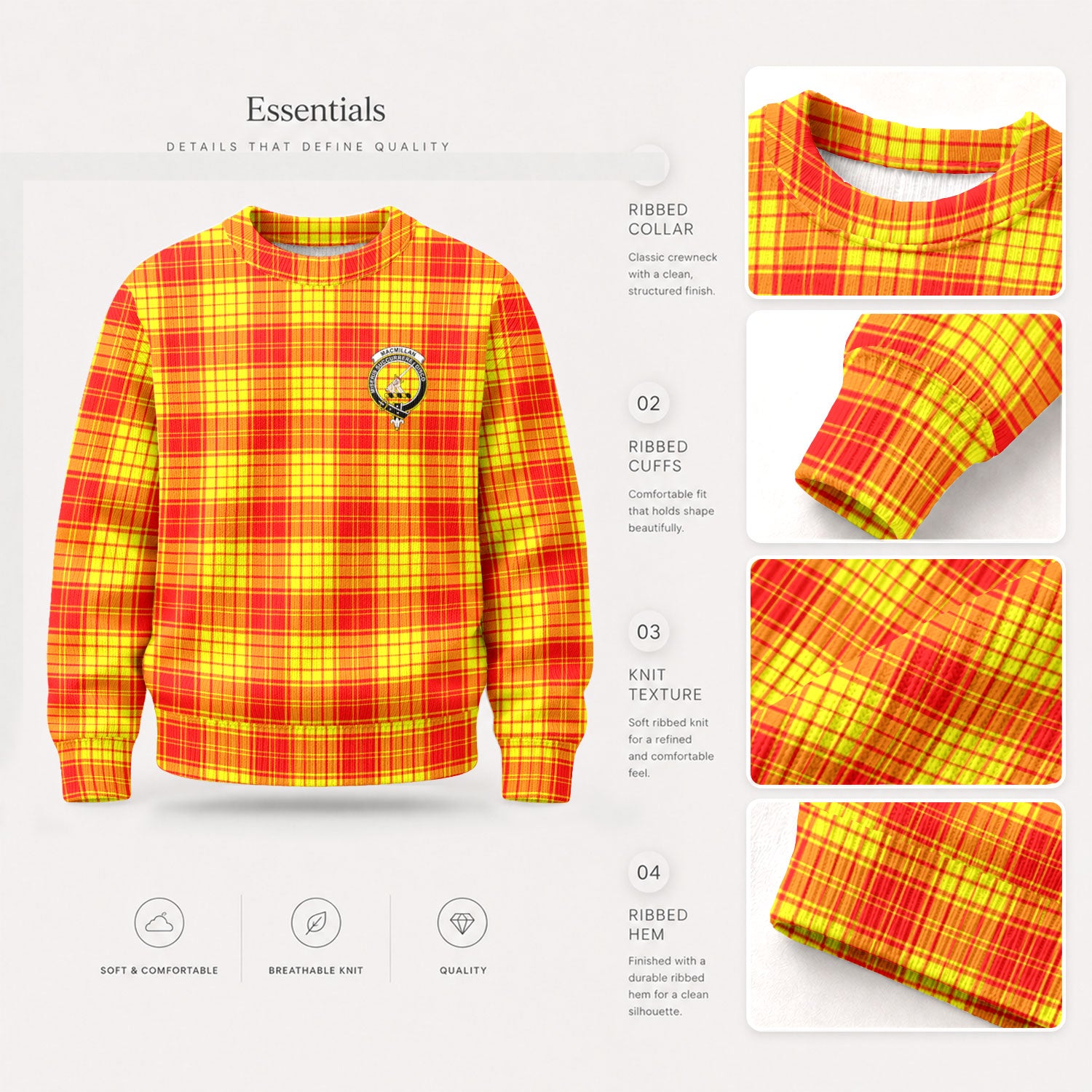 MacMillan Clan Tartan Crest Sweater