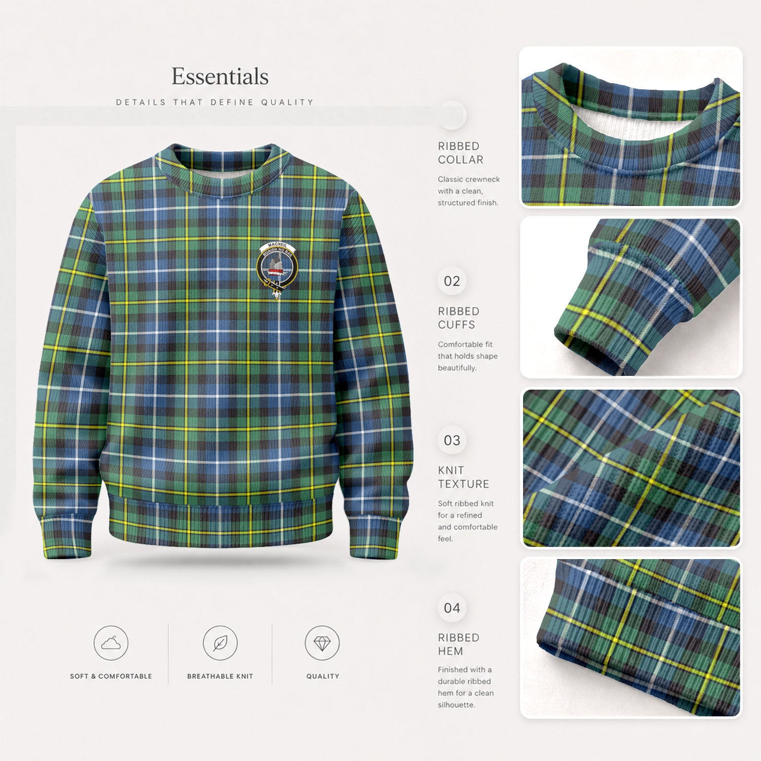 MacNeil of Barra Ancient Tartan Crest Sweater