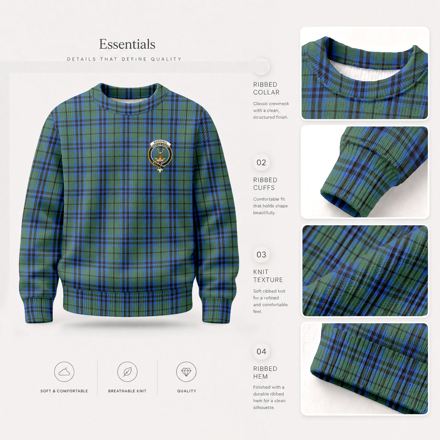 Marshall Tartan Crest Sweater