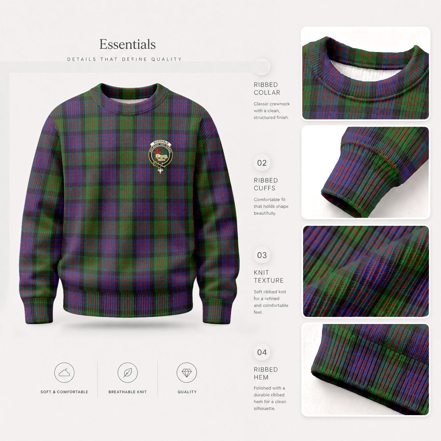 McDonald Tartan Crest Sweater