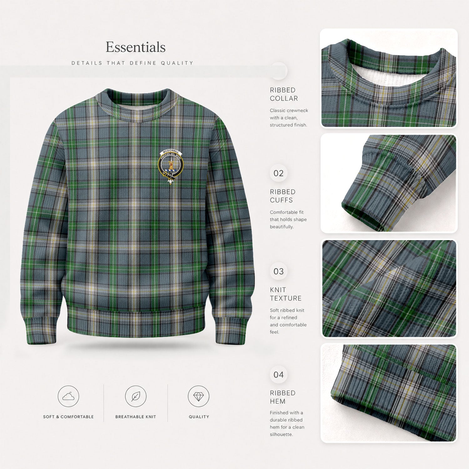 McDowall Tartan Crest Sweater