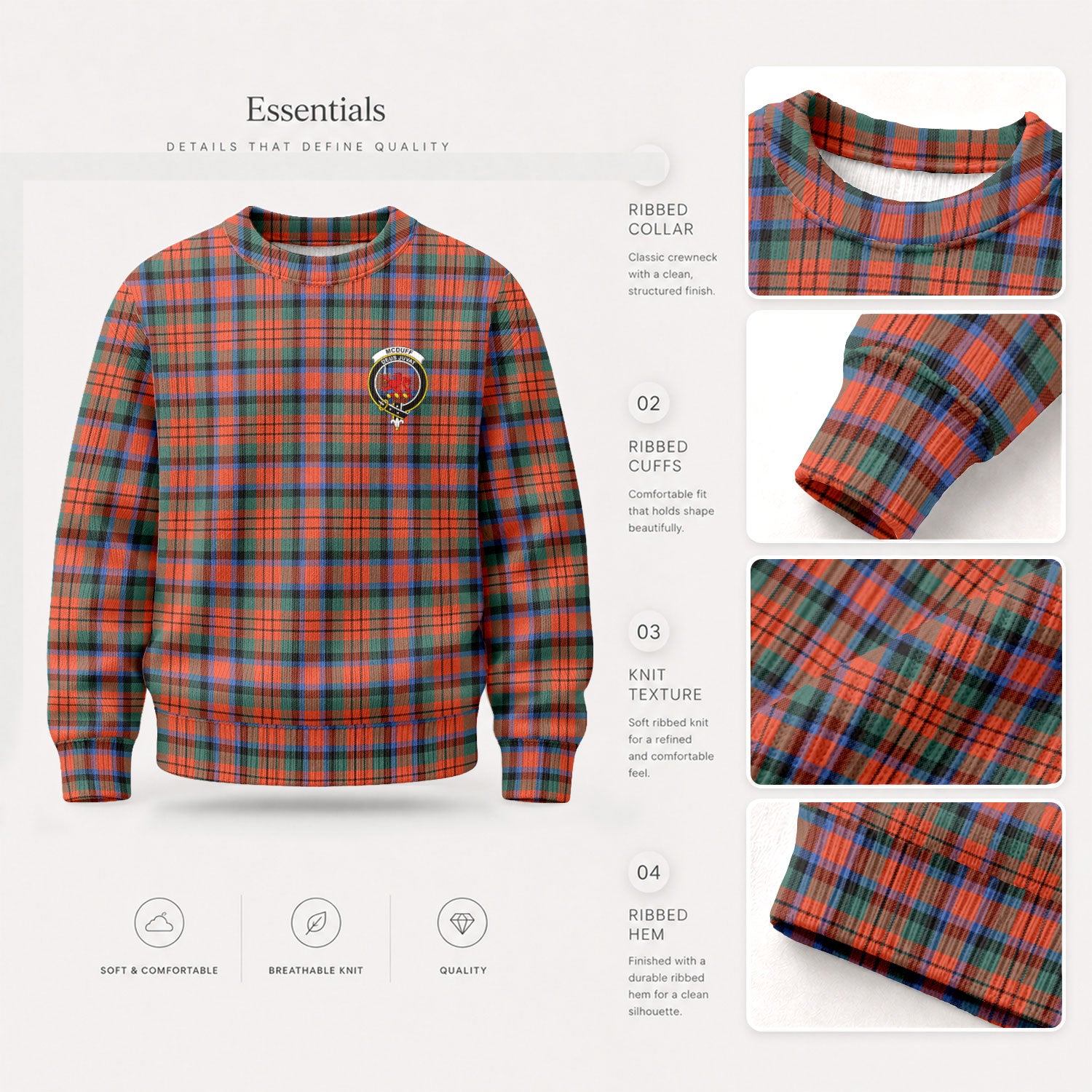 McDuff Ancient Tartan Crest Sweater