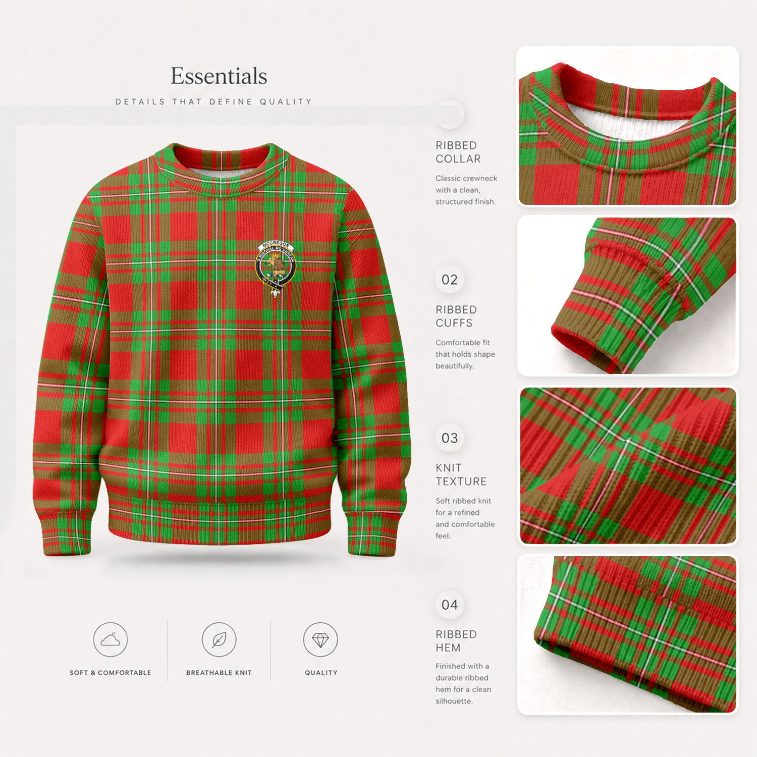 McGregor Modern Tartan Crest Sweater